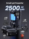 UGREEN Tire Inflator Portable Cordless Electric Air Pump 150PSI Auto-Off Tire Pump with LED Light Digital Gauge for Accurate Pressure Readings for Ca