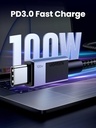 USB C to USB C Charger Cable 100W USB C Cable Fast Charge Type C Phone Laptop Charger Lead Compatible with Macbook Pro M3/Air, iPad Pro 2024/Air 6,