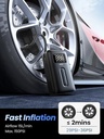 UGREEN Tire Inflator Portable Cordless Electric Air Pump 150PSI Auto-Off Tire Pump with LED Light Digital Gauge for Accurate Pressure Readings for Ca