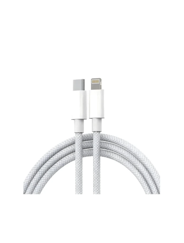 L'AVVENTO (MP36W) USB-C To Lightning Cable New Woven 1.2M - White