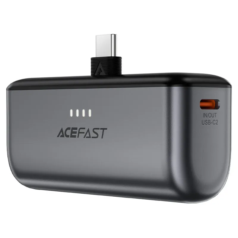 ACEFAST 5000mAh Mini Power Bank with Type C Plug for iPhone 15/16 Series Portable Extra Battery for