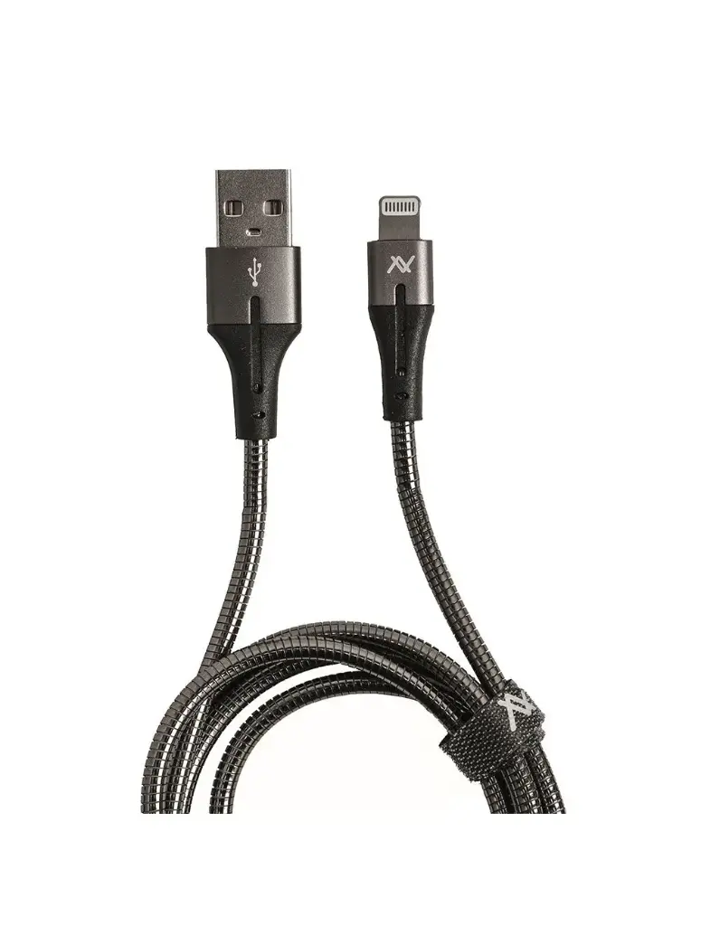 L'AVVENTO (MX53B) MFI Cable iPhone With Metal Connector Apple Certified 1M - Black 