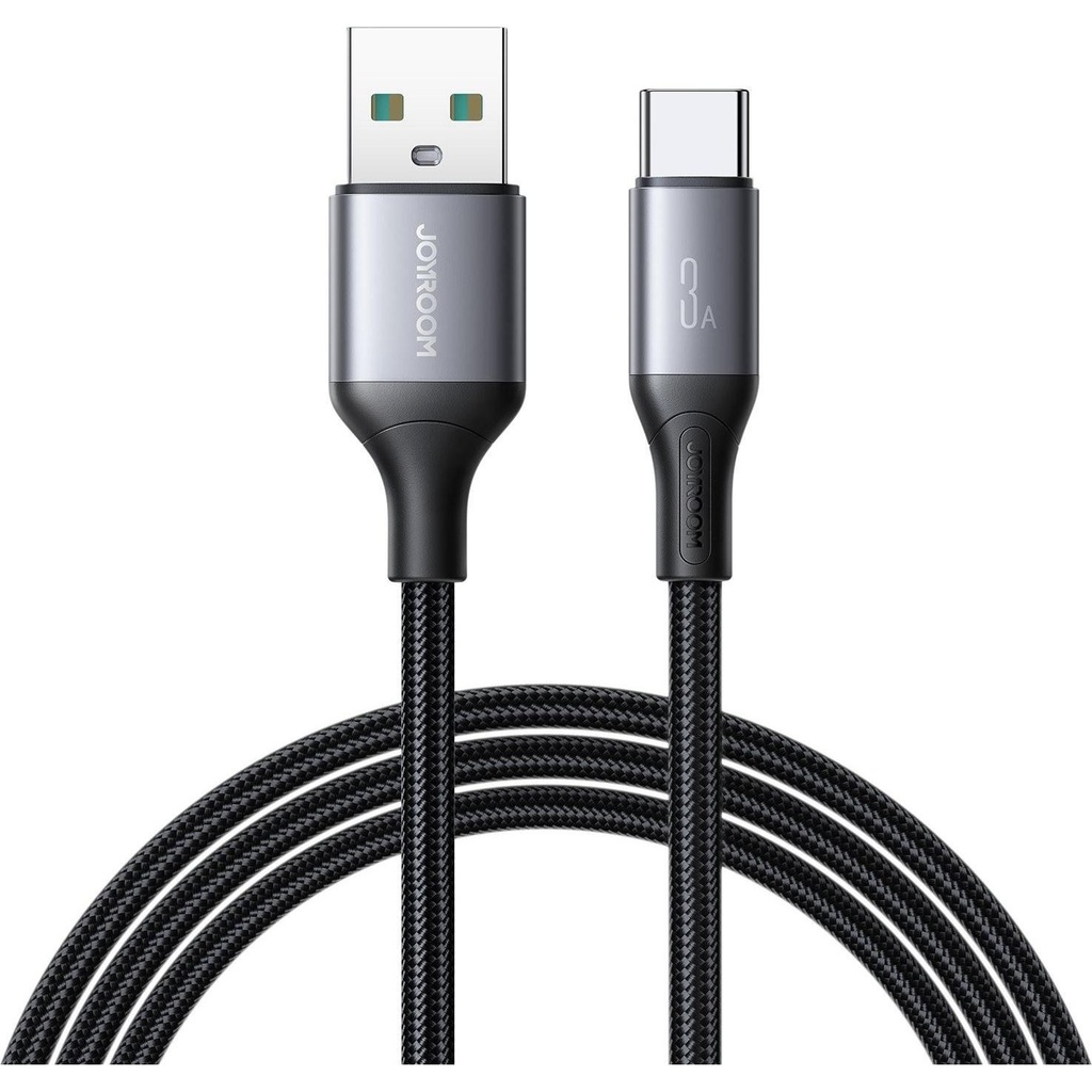 JOYROOM Cable Flash Series Fast Charging USB-a to USB-C 3A, 1m - Black