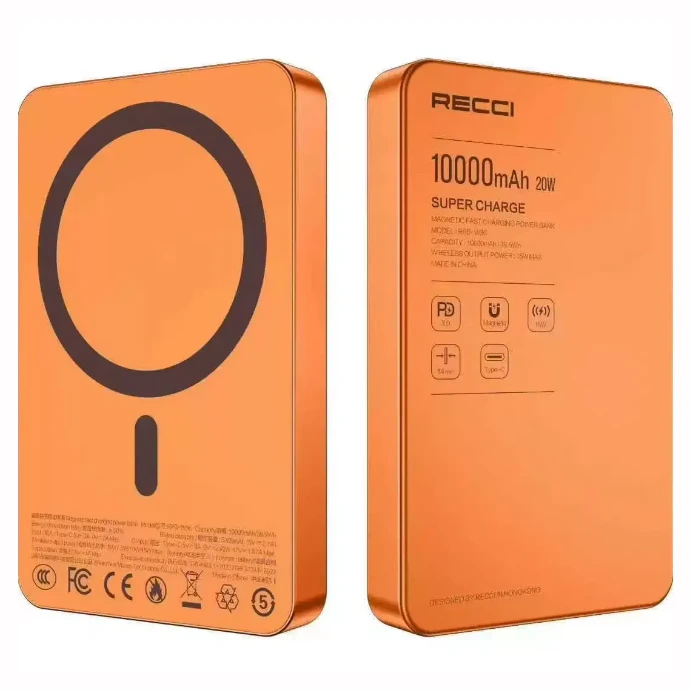 RECCI POWER BANK 10000MAH MAGBETIC RPB-W36 (Blue)