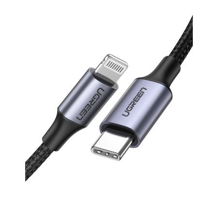 Ugreen Mobile Phone Cable Black. Silver 1 M USB C Lightning