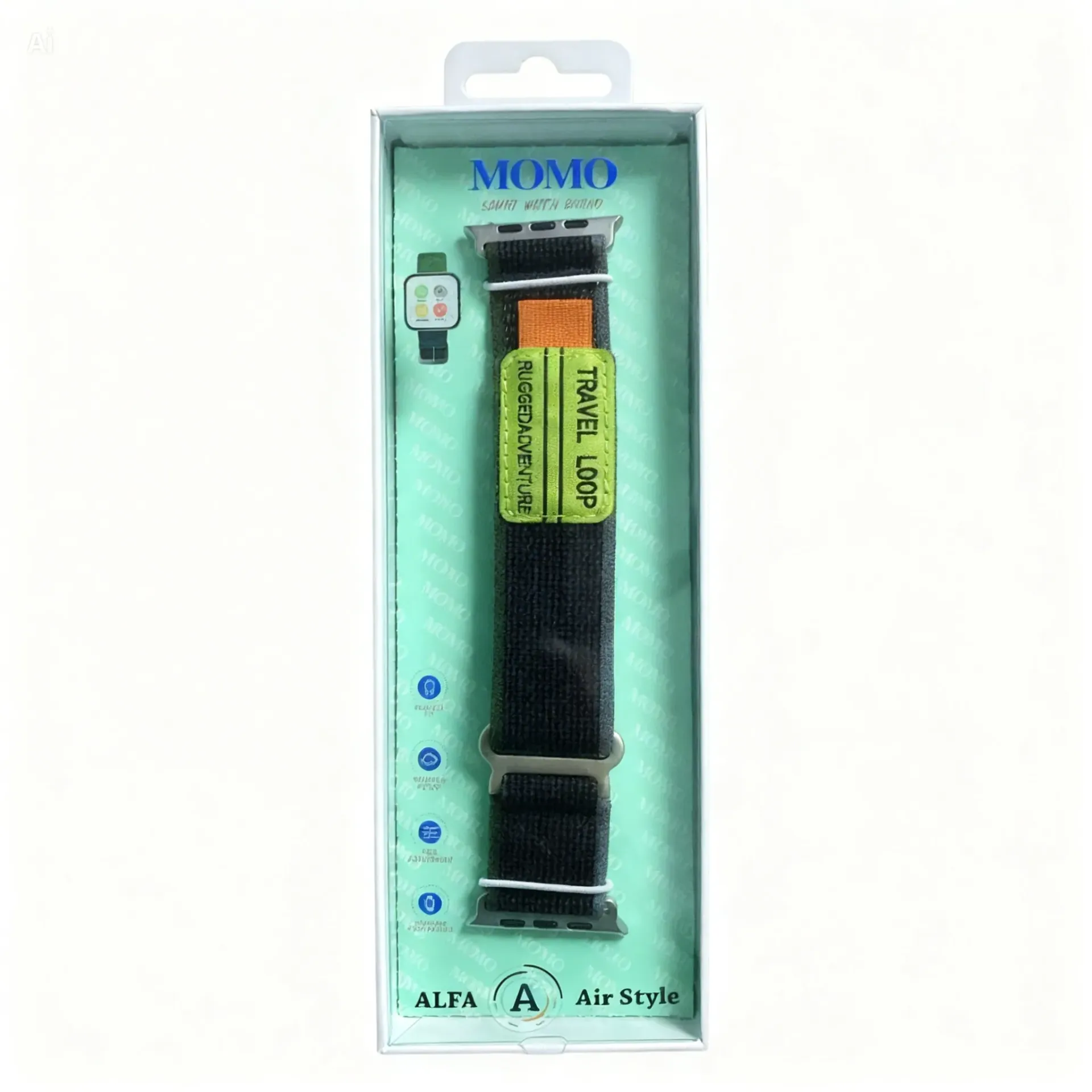 MOMO MD11 Watch Band sticky (Black*Gray)