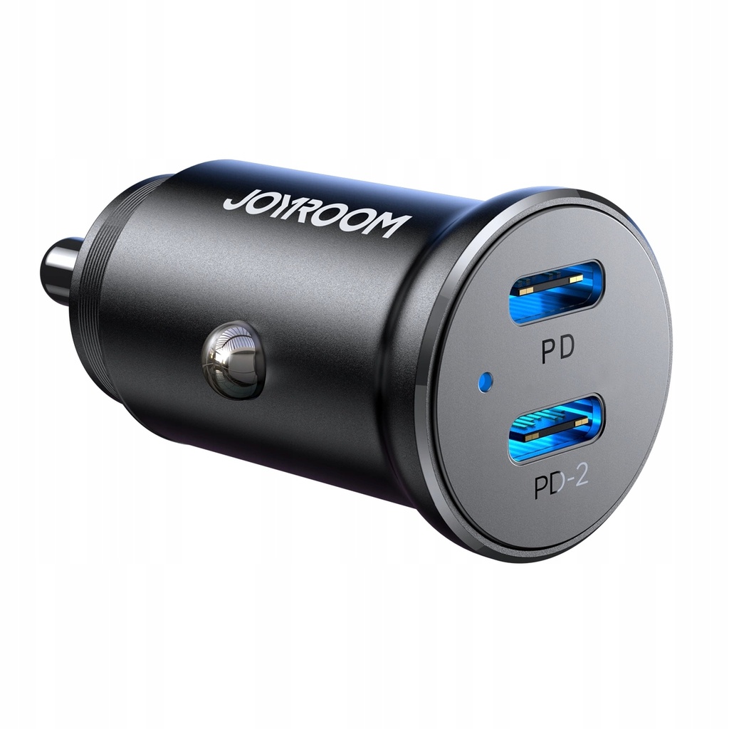 Mini Metal Fast Car Charger Joyroom 30W 2x USB-c