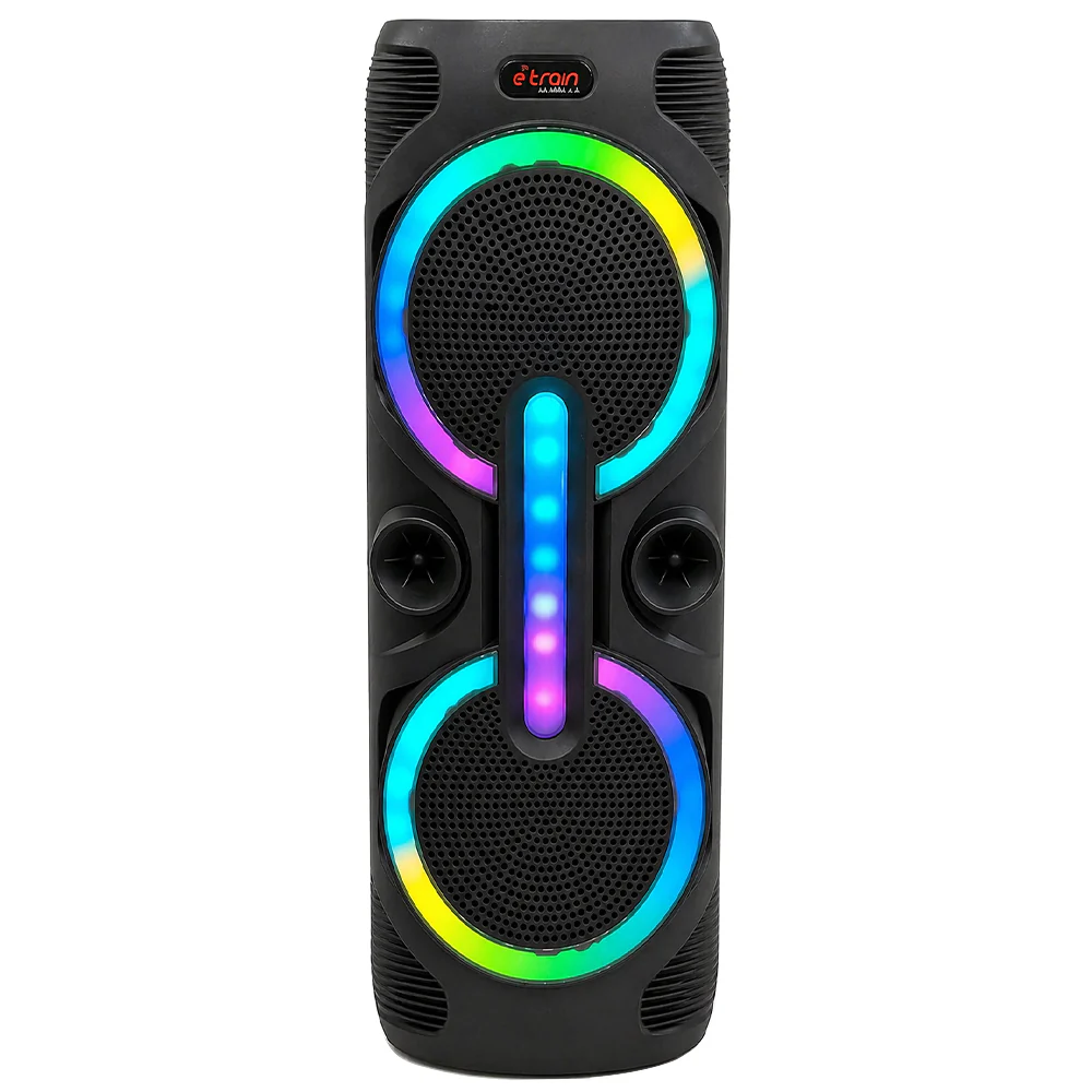 SP-41-0: Etrain RGB Bluetooth Speaker 2400mAh, USB, TF, AUX, With wired Microphone