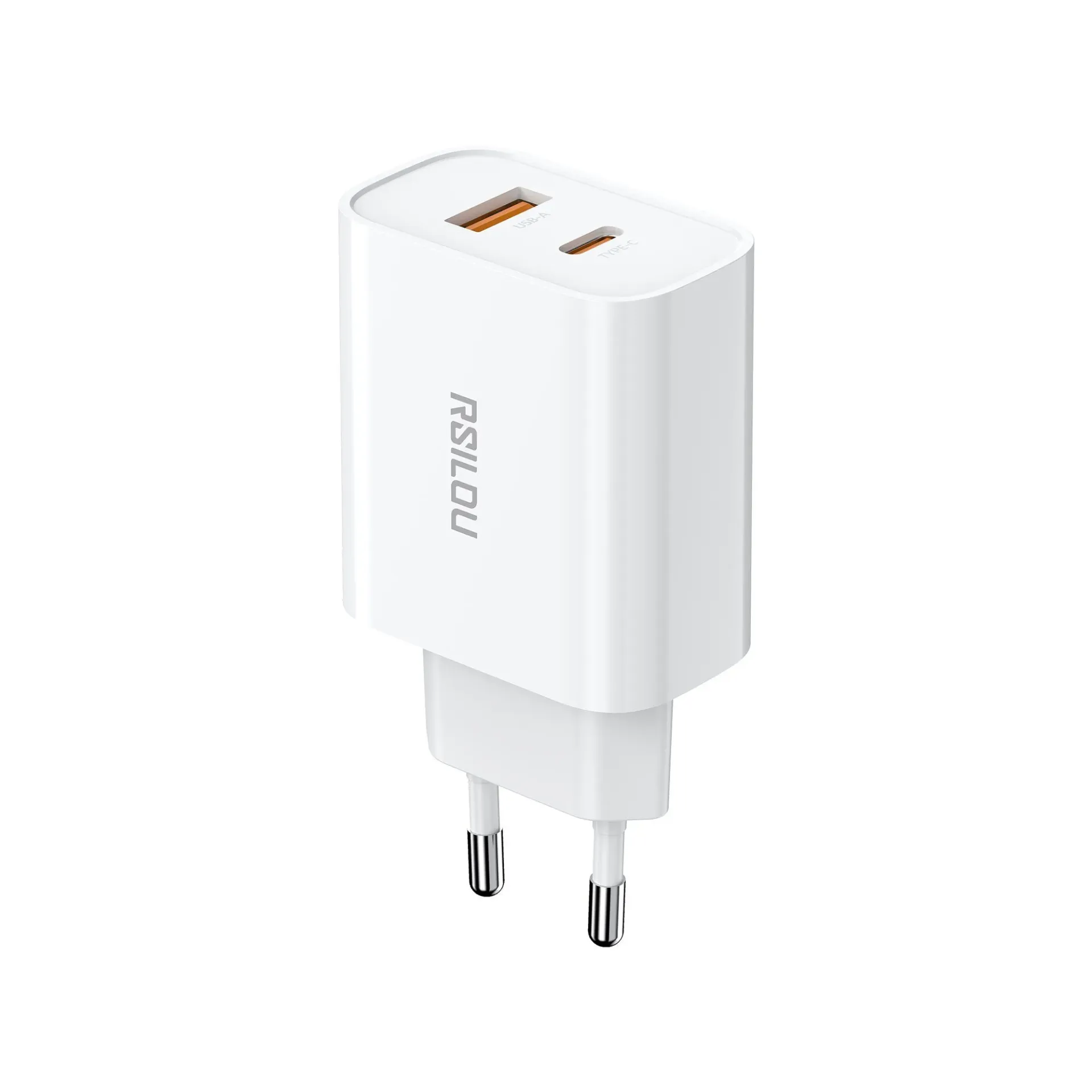 Rsilou R4242-001 Dual Port 20W Fast Charger port 20W, USB-A and USB-C