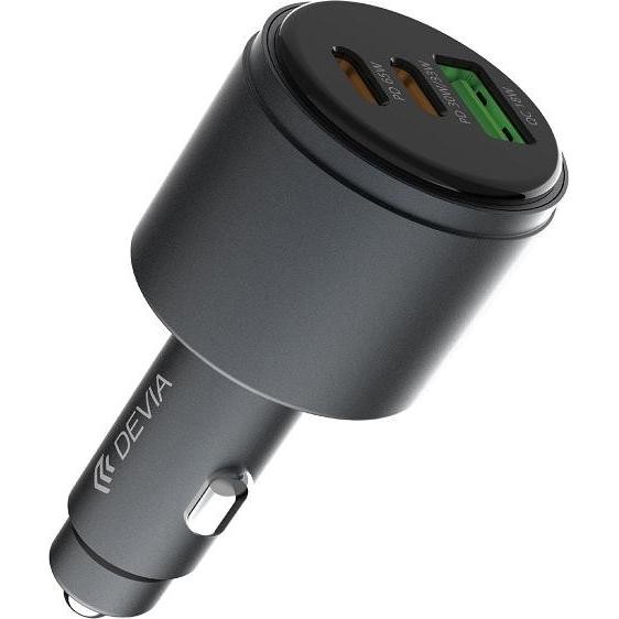Devia Extreme Speed Dual USB + Type-C Fast Car Charger 116W - Black MP794